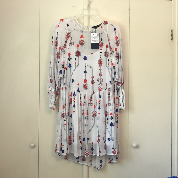 Zara | Dresses | Zara Boho Embroidery Dress | Poshmark
